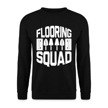 Flooring Tiler Flooring Squad - Unisex Sweatshirt - black - Front - Alina (178cm) & Michal (187cm)