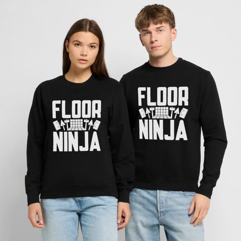 Floor Layer Tile Layer Screed Layer Floor Ninja Unisex Sweatshirt