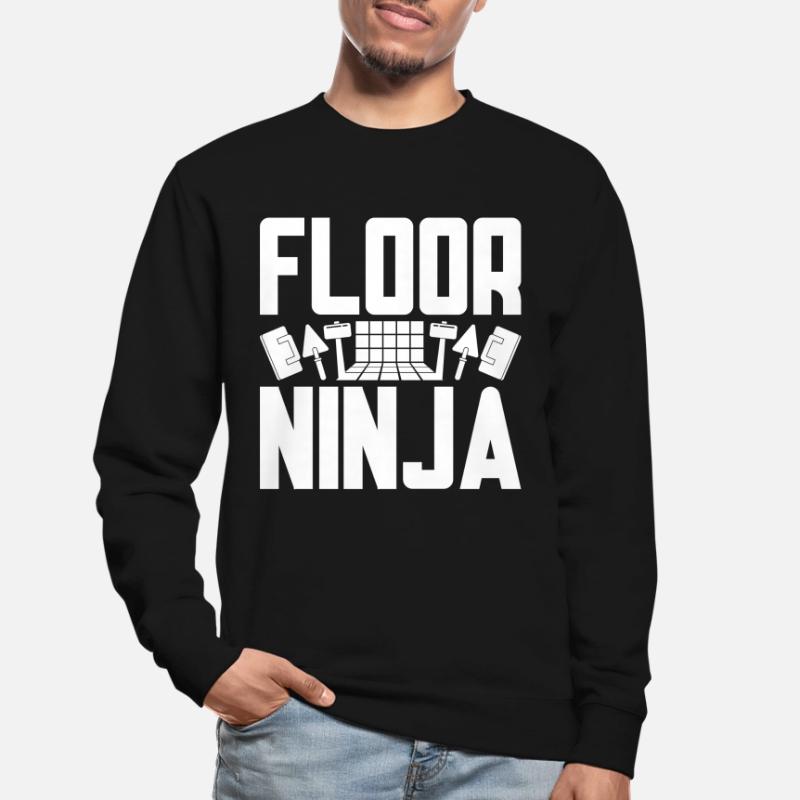 Couche de sol Couche de carrelage Couche de chape Ninja de sol Sweat-shirt Unisexe