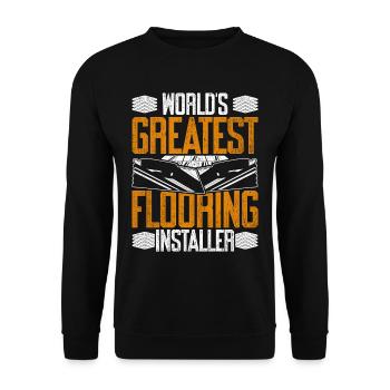 Floor layers, tilers, screed layers - Unisex Sweatshirt - black - Front - Alina (178cm) & Michal (187cm)