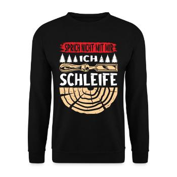 Holzschnitzer Holzschnitzerei - Unisex Pullover - Schwarz - Vorne - Alina (178cm) & Michal (187cm)