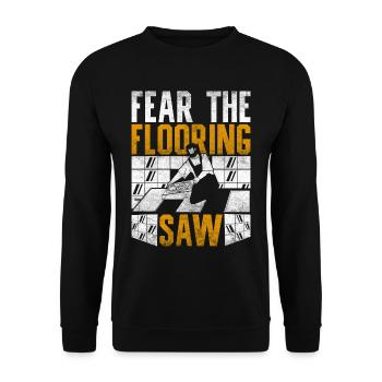 Floor layers, tilers, screed layers - Unisex Sweatshirt - black - Front - Alina (178cm) & Michal (187cm)