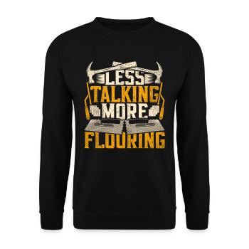 Floor layers, tilers, screed layers - Unisex Sweatshirt - black - Front - Alina (178cm) & Michal (187cm)