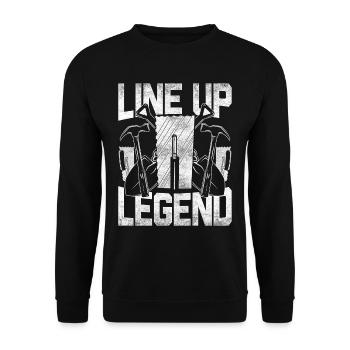 Floor Layer Tile Layer Line Up Legend - Unisex Sweatshirt - black - Front - Alina (178cm) & Michal (187cm)
