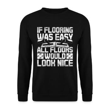 Floor layers, tilers, screed layers - Unisex Sweatshirt - black - Front - Alina (178cm) & Michal (187cm)