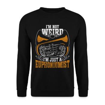 Euphoniste Euphonium Eufonium - Sweat-shirt Unisexe - noir - Devant - Alina (178cm) & Michal (187cm)