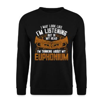 Euphonium Eufonium Euphoniste - Sweat-shirt Unisexe - noir - Devant - Alina (178cm) & Michal (187cm)