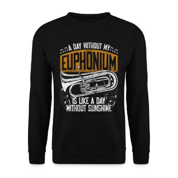 Euphonium Eufonium Euphoniste - Sweat-shirt Unisexe - noir - Devant - Alina (178cm) & Michal (187cm)