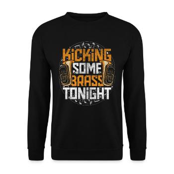 Eufonium Euphonist Kicking Some Brass Tonight - Unisex Sweatshirt - black - Front - Alina (178cm) & Michal (187cm)