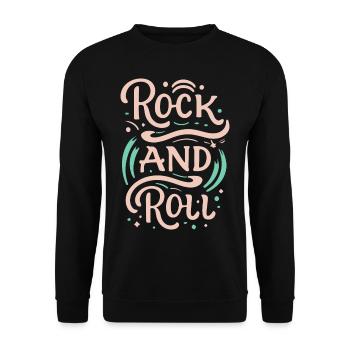 Devise de la déclaration rock and roll - Sweat-shirt Unisexe - noir - Devant - Alina (178cm) & Michal (187cm)