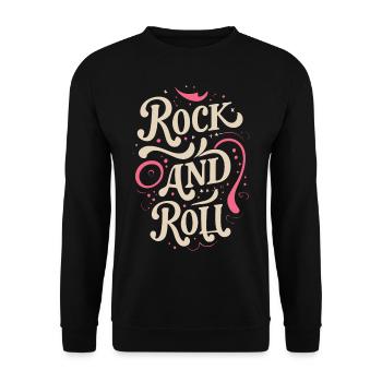 Devise de la déclaration rock and roll - Sweat-shirt Unisexe - noir - Devant - Alina (178cm) & Michal (187cm)