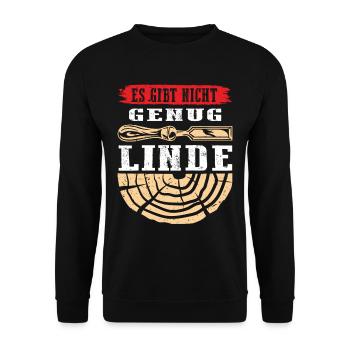 Holzschnitzer Holzschnitzerei - Unisex Pullover - Schwarz - Vorne - Alina (178cm) & Michal (187cm)