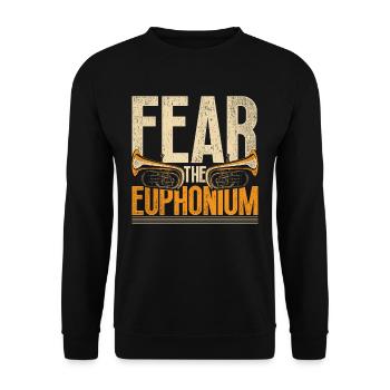 Peur L’Euphoniste Euphonium - Sweat-shirt Unisexe - noir - Devant - Alina (178cm) & Michal (187cm)