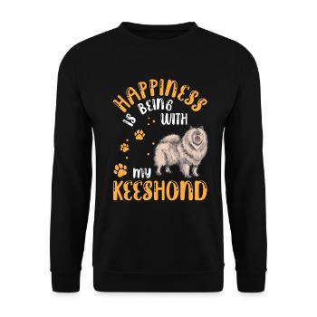 Wolfsspitz vous rend heureux Spitz allemand - Sweat-shirt Unisexe - noir - Devant - Alina (178cm) & Michal (187cm)