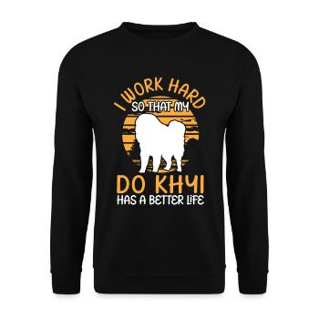 Travail pour Do Khyi Tibetan Mastiff - Sweat-shirt Unisexe - noir - Devant - Alina (178cm) & Michal (187cm)
