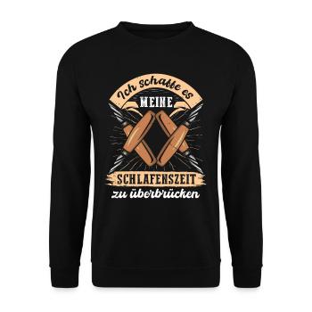 Holzschnitzer Holzschnitzerei - Unisex Pullover - Schwarz - Vorne - Alina (178cm) & Michal (187cm)