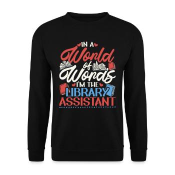 Librarian Librarian Library Assistant - Unisex Sweatshirt - black - Front - Alina (178cm) & Michal (187cm)