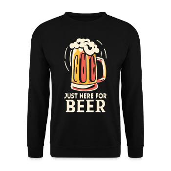Juste ici pour les buveurs de bière Amateurs de bière - Sweat-shirt Unisexe - noir - Devant - Alina (178cm) & Michal (187cm)