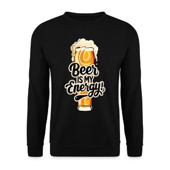 La bière est mon Energy Beer Drinker Beer Lovers - Sweat-shirt Unisexe - noir - Devant - Alina (178cm) & Michal (187cm)