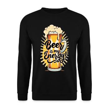 La bière est mon Energy Beer Drinker Beer Lovers - Sweat-shirt Unisexe - noir - Devant - Alina (178cm) & Michal (187cm)