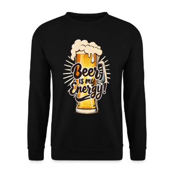 La bière est mon Energy Beer Drinker Beer Lovers - Sweat-shirt Unisexe - noir - Devant - Alina (178cm) & Michal (187cm)
