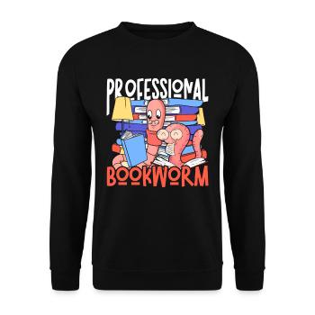 Bibliothekar Professional Bookworm - Unisex Pullover - Schwarz - Vorne - Alina (178cm) & Michal (187cm)