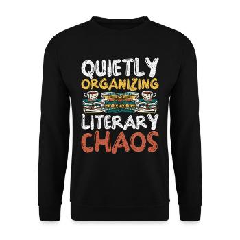 Librarian Librarian Library Assistant - Unisex Sweatshirt - black - Front - Alina (178cm) & Michal (187cm)