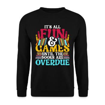 Librarian Librarian Library Assistant - Unisex Sweatshirt - black - Front - Alina (178cm) & Michal (187cm)
