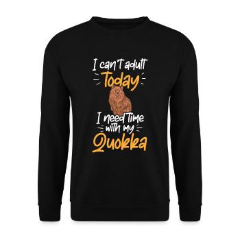 Need time with Quokka marsupial Australia - Unisex Sweatshirt - black - Front - Alina (178cm) & Michal (187cm)