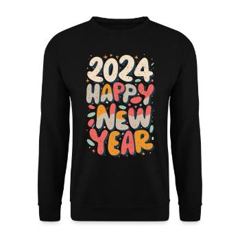 Tenue de fête du Nouvel An 2024 - Sweat-shirt Unisexe - noir - Devant - Alina (178cm) & Michal (187cm)