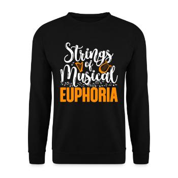 Harfenist Harfenspieler Harfe - Unisex Pullover - Schwarz - Vorne - Alina (178cm) & Michal (187cm)