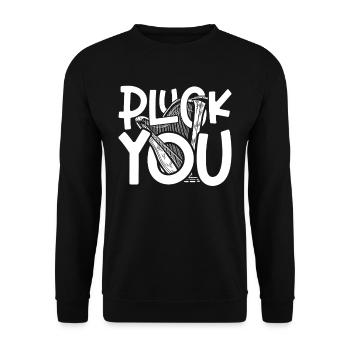 Harpist Harpist Harp Pluck You - Unisex Sweatshirt - black - Front - Alina (178cm) & Michal (187cm)