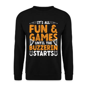 Harfenist Harfenistin Harfenspielerin Harfe - Unisex Pullover - Schwarz - Vorne - Alina (178cm) & Michal (187cm)