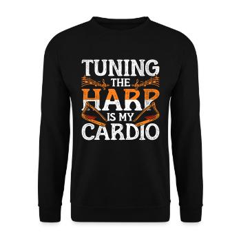 Harfenist Harfenspieler Harfe - Unisex Pullover - Schwarz - Vorne - Alina (178cm) & Michal (187cm)