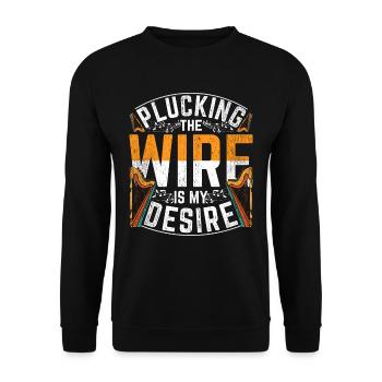 Harfenist Harfenistin Harfenspielerin Harfe - Unisex Pullover - Schwarz - Vorne - Alina (178cm) & Michal (187cm)