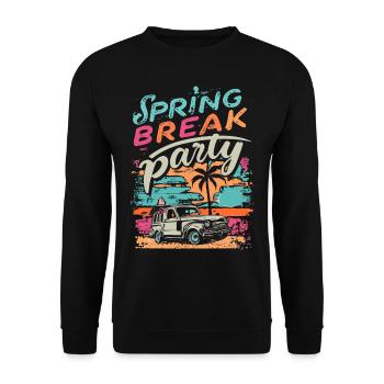 Spring Break Holiday Retro Vintage - Sweat-shirt Unisexe - noir - Devant - Alina (178cm) & Michal (187cm)