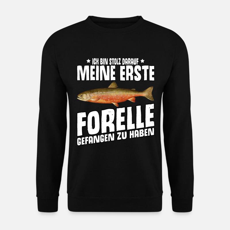 Forellen Angeln - Unisex Pullover - Schwarz