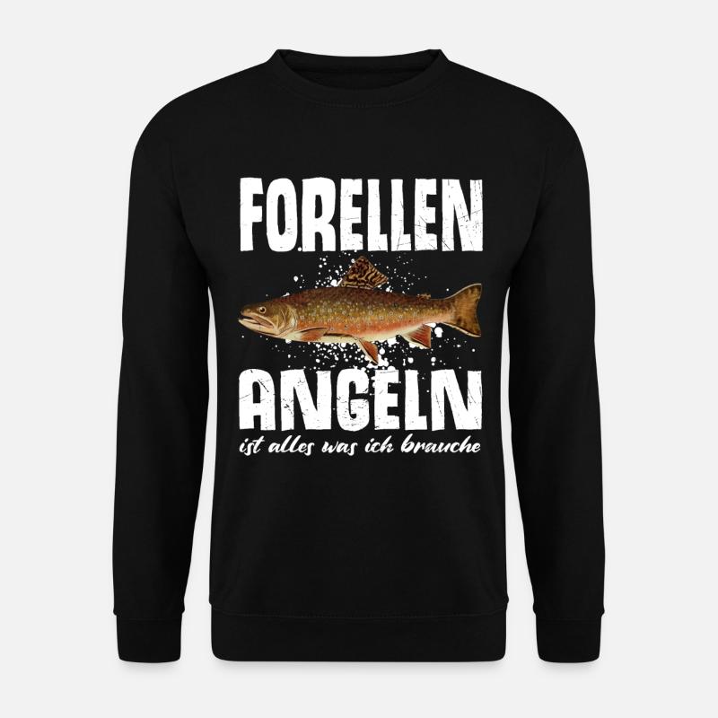 Forellen Angeln - Unisex Pullover - Schwarz