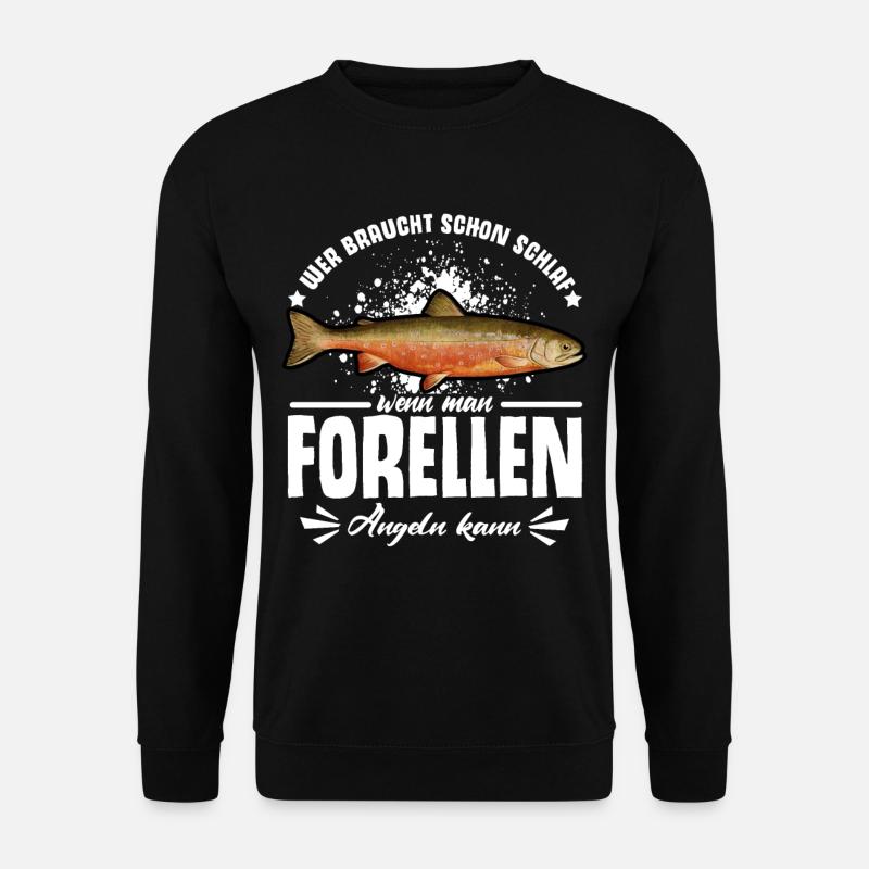 Forellen Angeln - Unisex Pullover - Schwarz
