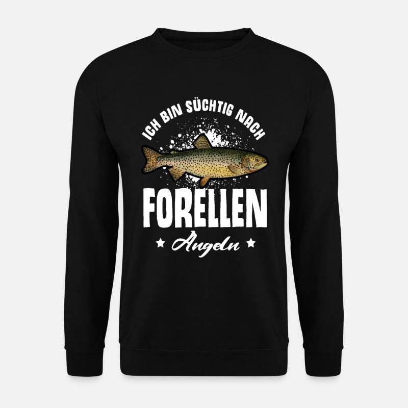 Forellen Angeln - Unisex Pullover - Schwarz