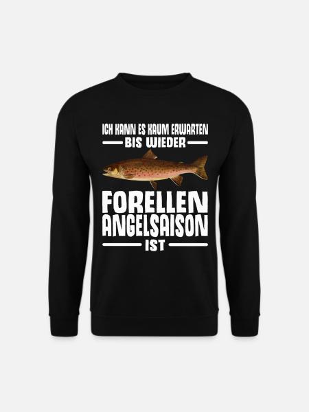 Forellen Angeln - Unisex Pullover - Schwarz