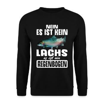 Forellen Angeln - Unisex Pullover - Schwarz - Vorne - Alina (178cm) & Michal (187cm)