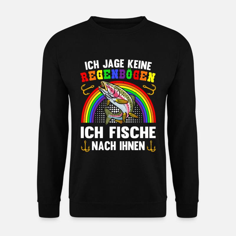 Forellen Angeln - Unisex Pullover - Schwarz