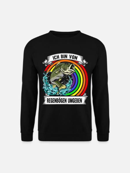 Forellen Angeln - Unisex Pullover - Schwarz