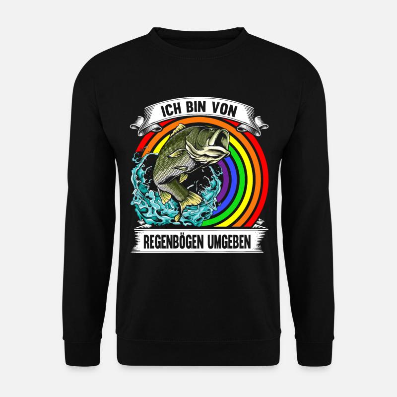 Forellen Angeln - Unisex Pullover - Schwarz