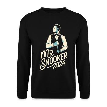 Mr. Snooker 2024 Pool Billiards Snooker Player - Unisex Sweatshirt - black - Front - Alina (178cm) & Michal (187cm)