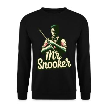 Mr. Snooker Pool Billiards Snooker Player - Unisex Sweatshirt - black - Front - Alina (178cm) & Michal (187cm)