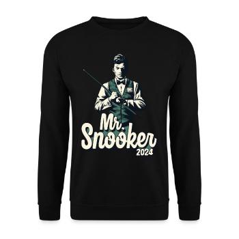 Mr. Snooker Pool Billiards Snooker Player - Unisex Sweatshirt - black - Front - Alina (178cm) & Michal (187cm)