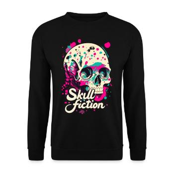 Skull Fiction Totenkopf Totenschädel - Sweat-shirt Unisexe - noir - Devant - Alina (178cm) & Michal (187cm)