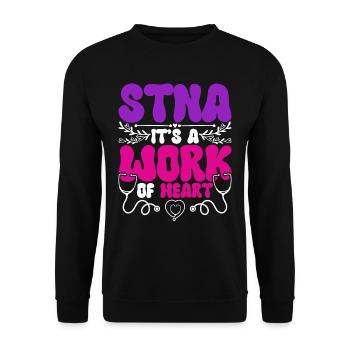 Geriatric Care Assistant Nursing Assistant Nursing Assistant - Unisex Sweatshirt - black - Front - Alina (178cm) & Michal (187cm)